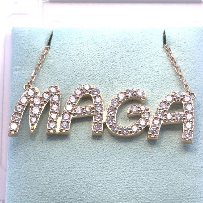 Lab Grown Lucy Collection Pendants with 53 pcs 0.99 ctw set on 3.98 gr 14k YG 4.18 GW