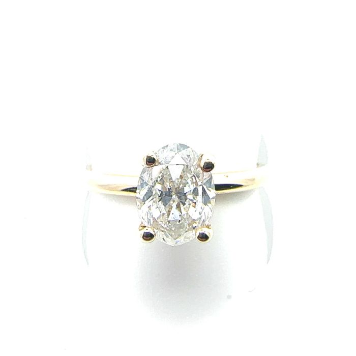 Rings  1.51   with 1.50  Oval Diamond Sides set on 0.00gr 14k YG
