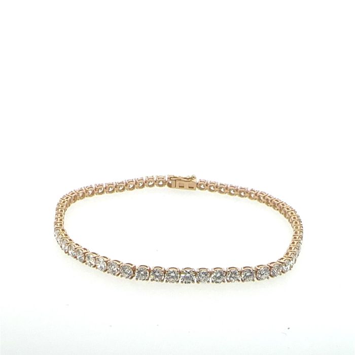 LUCY Collection Bracelet with 60 pcs 5 ctw set on 4.13 gr 14k YG 5.13 GW