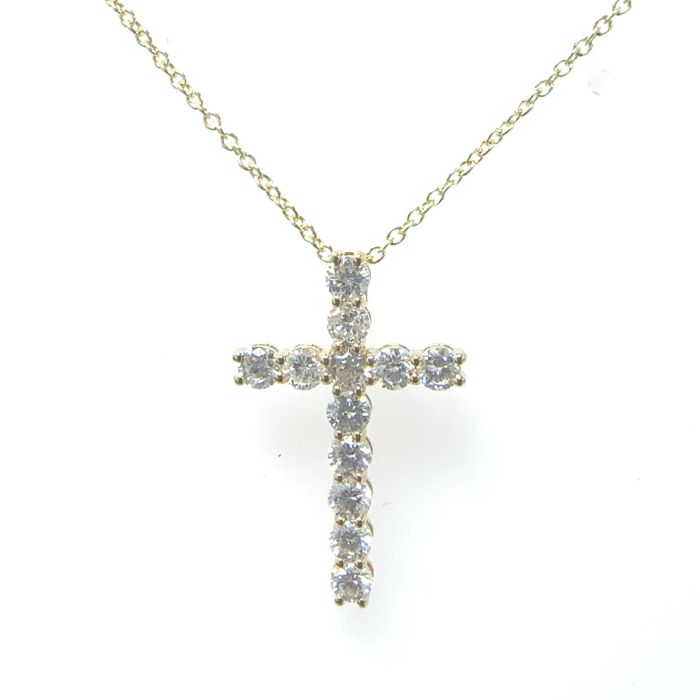 LUCY Collection Pendants with 12 pcs 0.77 ctw set on 0.72 gr 10k YG 0.87 GW