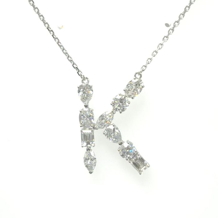 K Lab Grown Collection Pendants with 10 pcs 2.3 ctw set on 2.77 gr 14k WG 3.24 GW