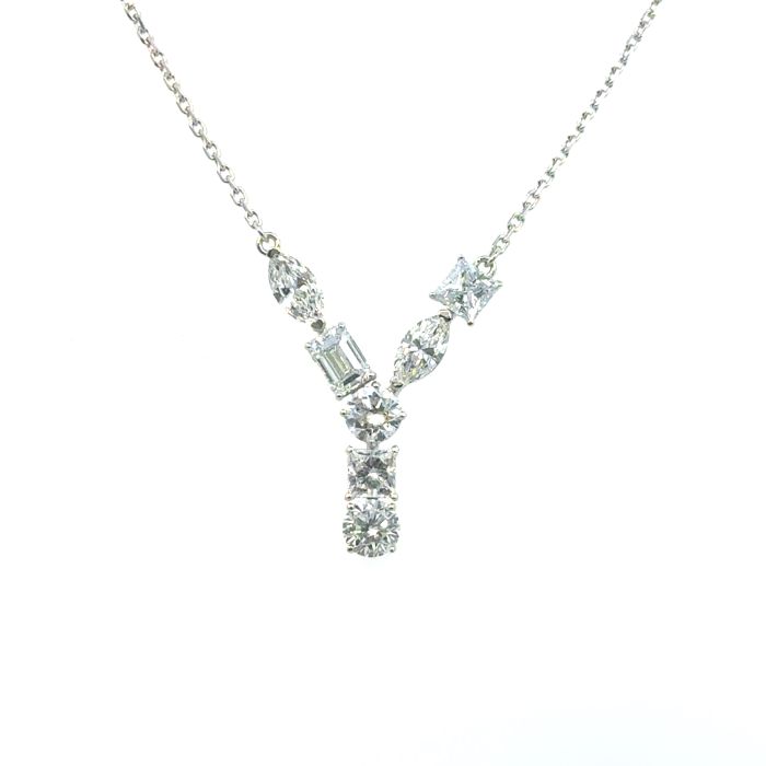 LUCY Lab Grown Collection Pendants with 7 pcs 1.99 ctw set on 2.54 gr 14k WG 2.94 GW