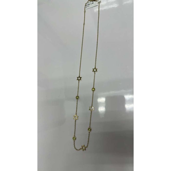 Color Candy Collection Necklace with 4 pcs 4.5MM RD Peridot set on 6.1 gr SS/14k YG 