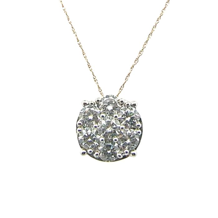 14kYG 2 1/3 CTW FASHION PENDANT W/ ALL RD A78 Diamond Pendant
