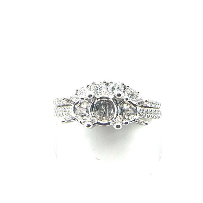 Close Outs Rings  1.52  Diamond Sides set on 5.30gr 14k WG
