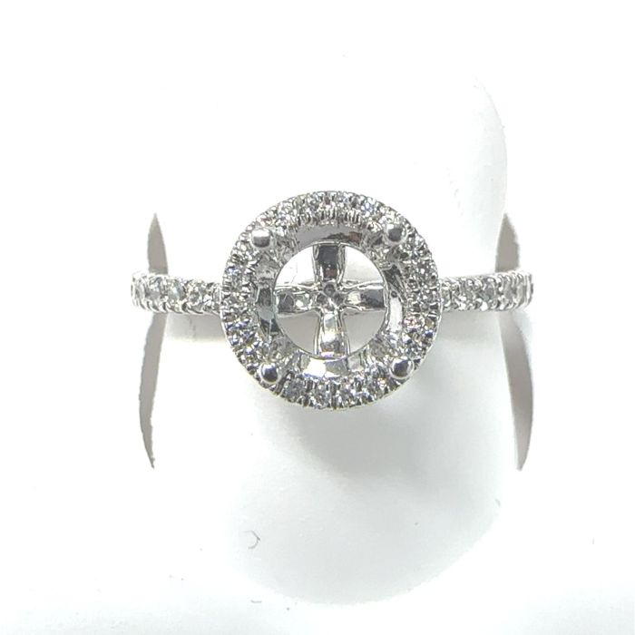 Close Outs Rings  0.26  Diamond Sides set on 3gr 14k WG