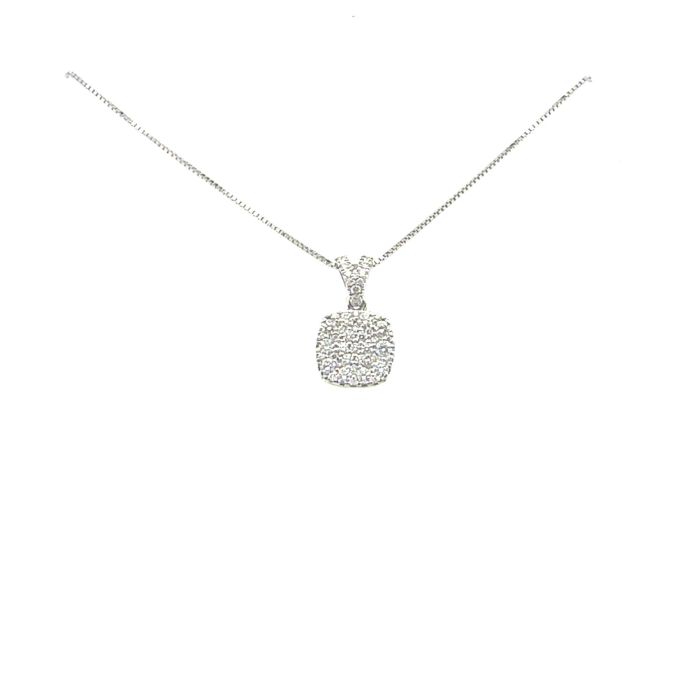  Pendant Round Shape , 43 RD DIA 0.33CTW set on 0.73 GR 14KWG
