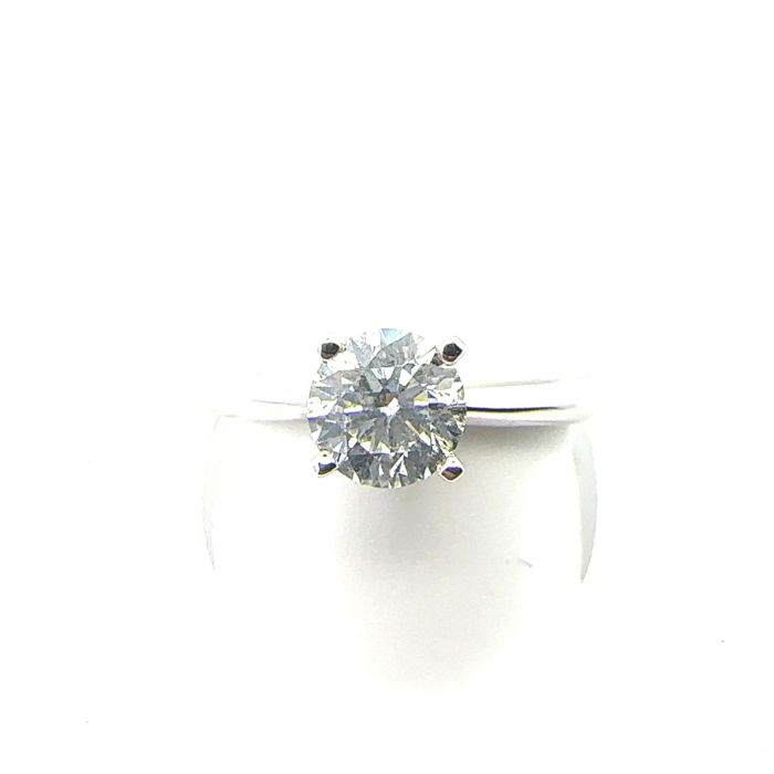 Rings  1.00   with 1.00  Round Brilliant Diamond Sides set on 2.07gr 14k WG