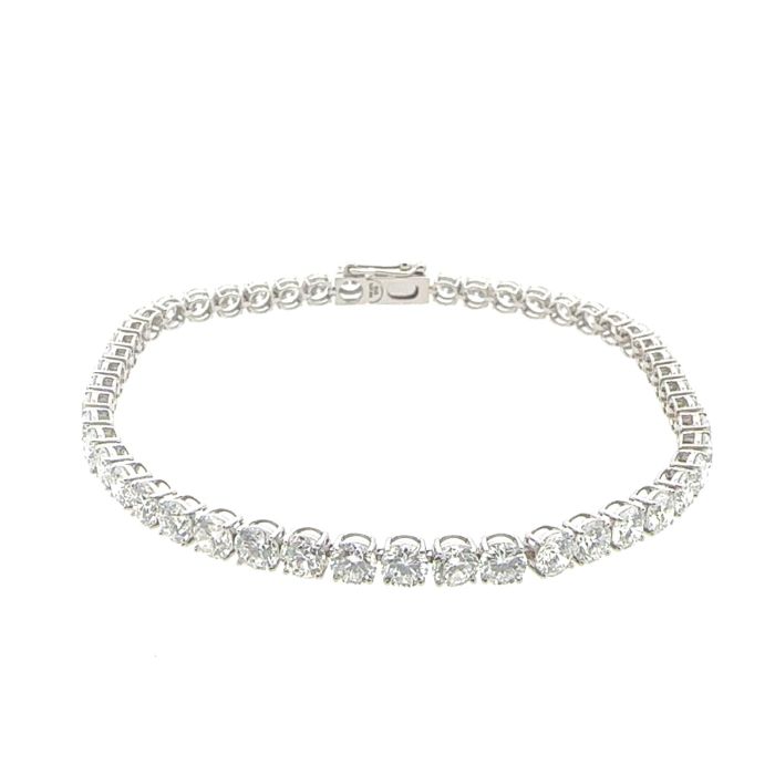 14KWG LAB GROWN DIAMOND TENNIS BRACELET 50RD-7.00CTW, 14KW-3.06GR, 7 INCH