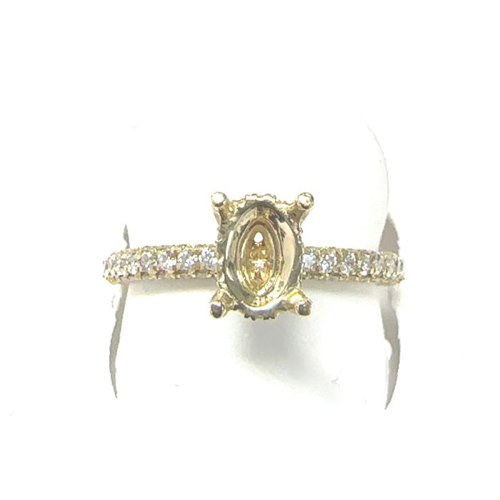 Bridal Collection Semi Mount 104 RD Natural Diamonds 0.9 set on 2.84 gr 14k YG