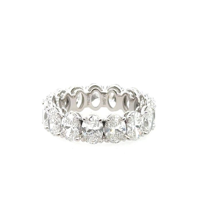 14KW LAB GROWN DIAMOND ETERNITY BAND 15OV-7.78CTW 14KW-4.44GR SZ7