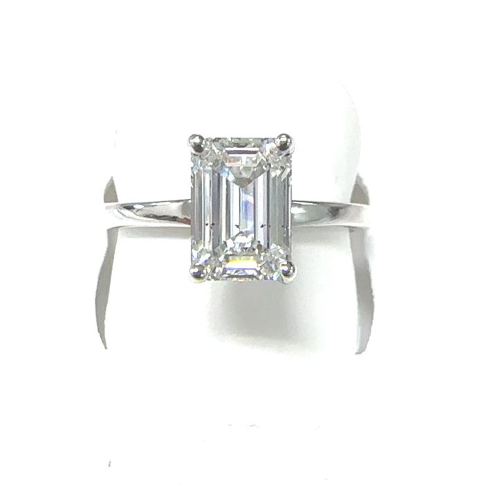 14KW LAB GROWN DIAMOND SOLITAIRE RING 1EM-2.08CT 14KW-3.17GR