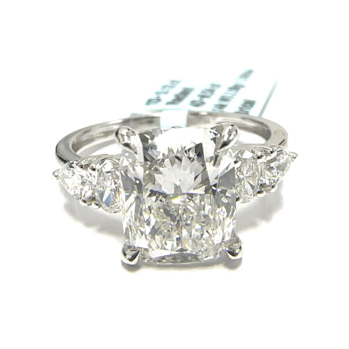 14KW LAB GROWN DIAMOND ENGAGEMENT RING NON CERT F-G VS+ 1RA-3.12CT 4D-0.54CTW 14KW-2.502GR