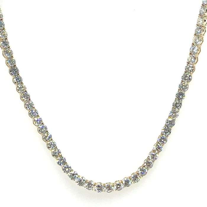 14KY LAB GROWN DIAMOND TENNIS NECKLACE  147RD-17.72CTW 14KY-10.48GR