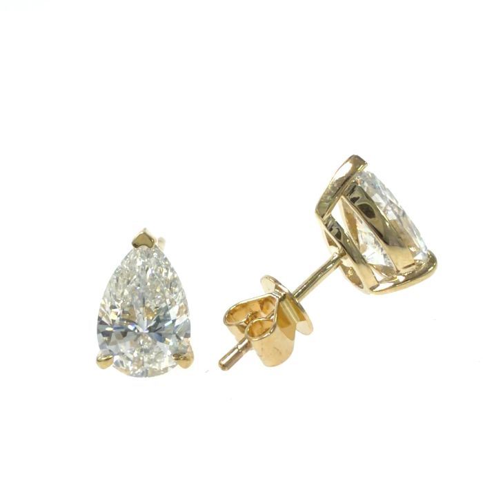 14KY LAB GROWN DIAMOND STUDS 1PE-1.49CT 1PE-1.45CTW 14KY-1.43GR