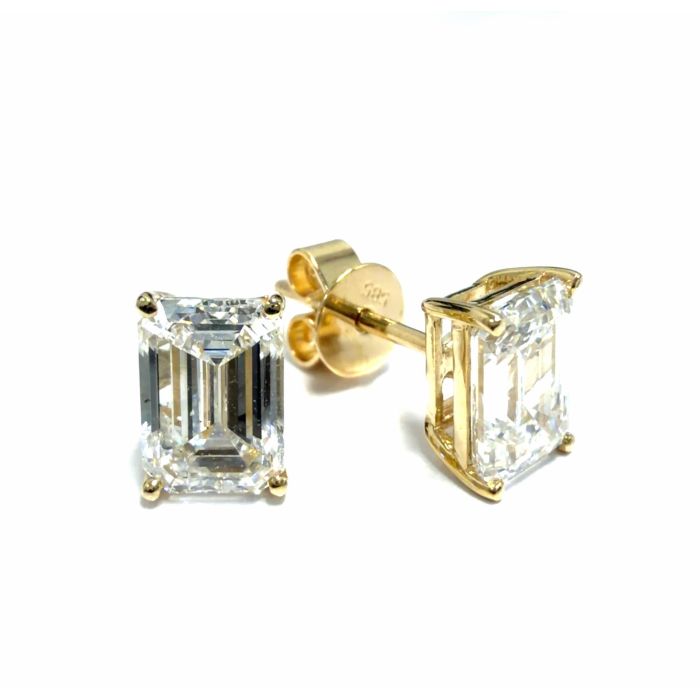 14KY LAB GROWN DIAMOND STUDS 1EM-0.98CT 1EM-0.99CTW 14KY-0.96GR