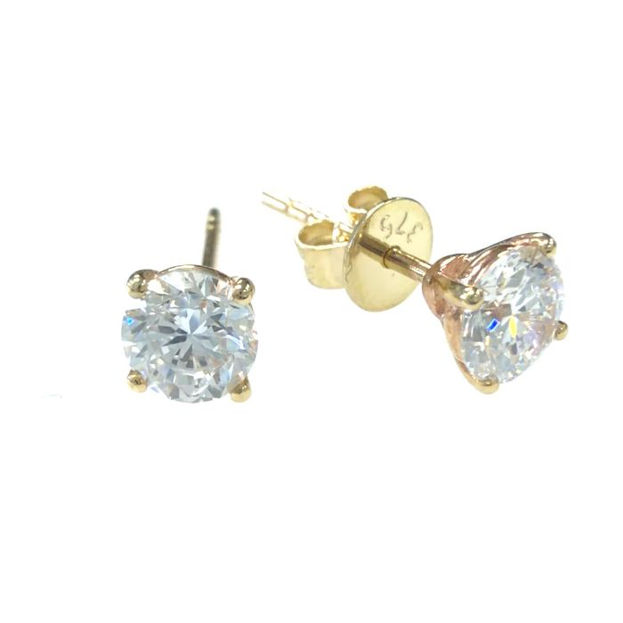 10k YG Lab Grown Diamond Studs  2RD 0.79CTW 10k YG-.89GR