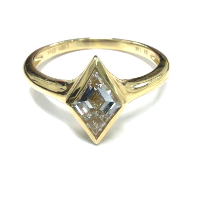 14k YG Lab Grown Diamond  Rings  Lozenge 1.01CT 1D  -1.01CTW  2.41GR  7