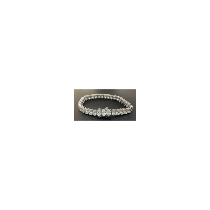 14k WG Lab Grown Diamond  Bracelet  Oval  Oval   33D- 27.43CTW 33D  -27.43CTW  12.82GR