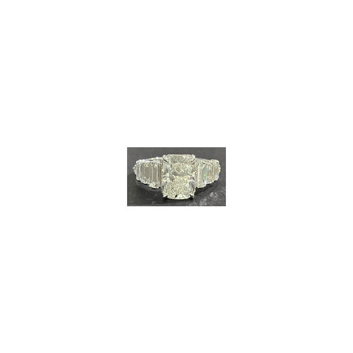 14KW LAB GROWN DIAMOND BRIDAL RING 1CU-3.04CT 6BG-1.59CTW 32RD-0.15CTW 2.53GR