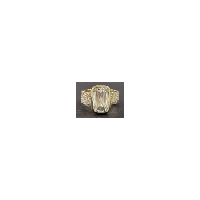 14k YG Lab Grown Diamond  Rings  5.11CT Mixed    110D- 0.90CTW 111D  -6.01CTW  4.99GR