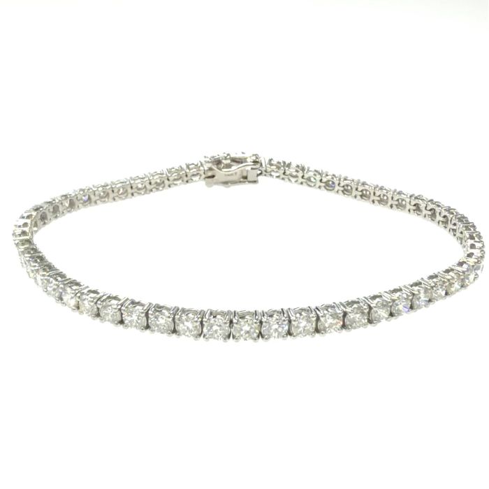 14k WG Diamond  Bracelet  Round  Round   55D- 5.00CTW  7 INCH