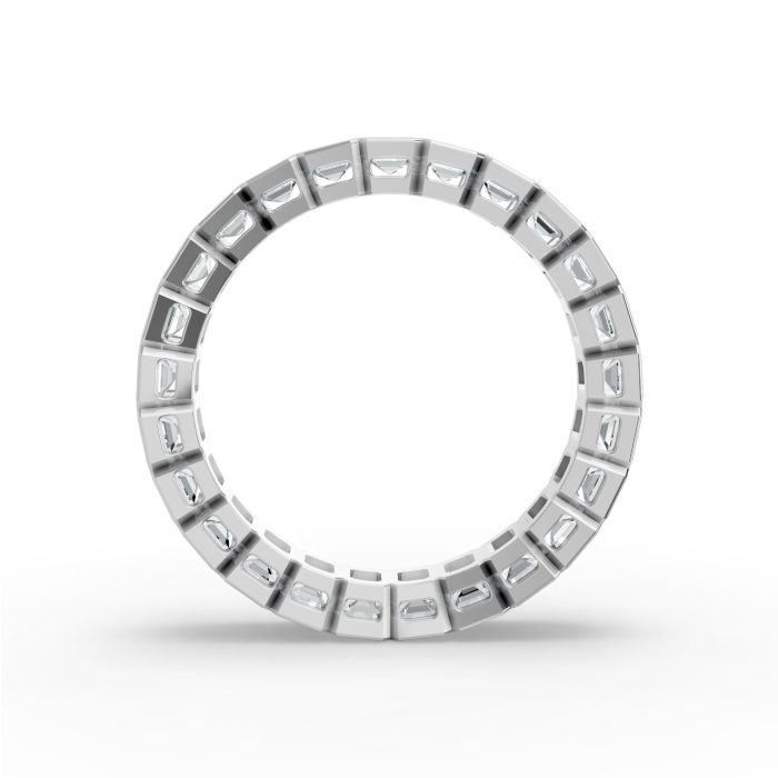 Emerald Shape Diamond Eternity Bands in Gold