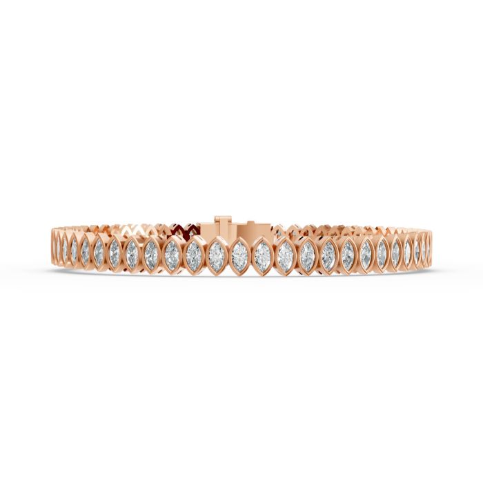 Marquise Shape Diamond Bracelets in Gold