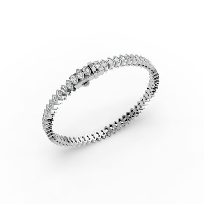 Marquise Shape Diamond Bracelets in Gold