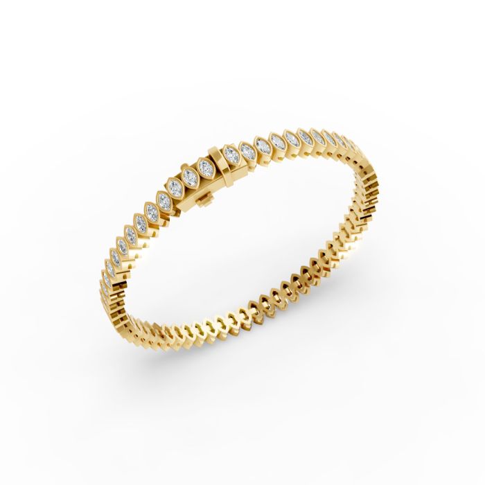 Marquise Shape Diamond Bracelets in Gold