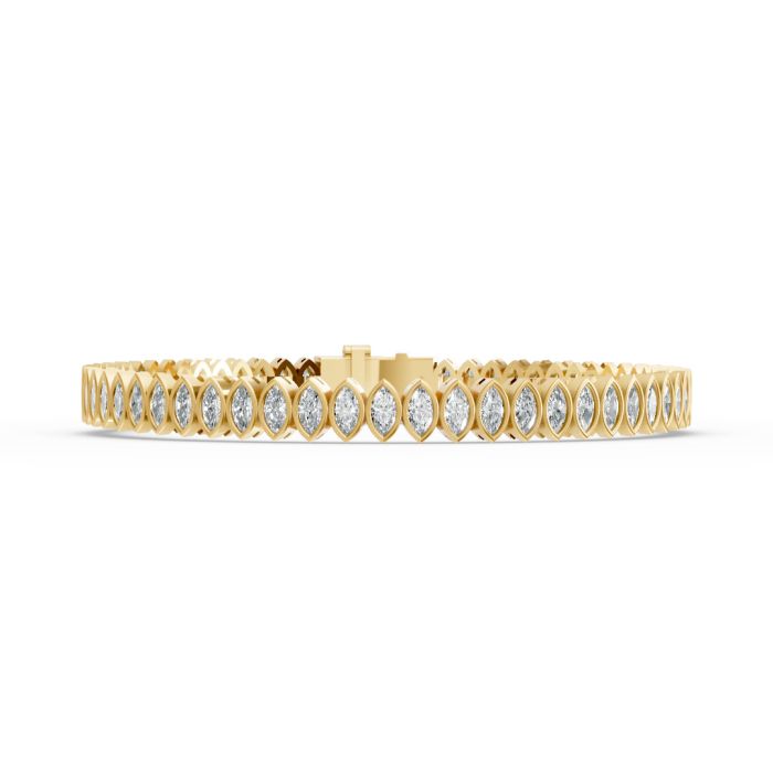Marquise Shape Diamond Bracelets in Gold