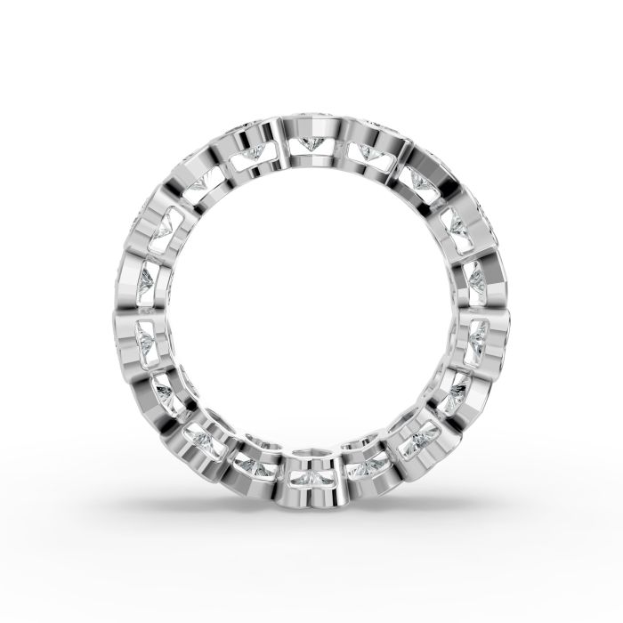 Heart Shape Diamond Eternity Bands in Gold