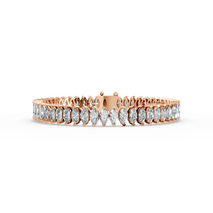 Marquise Shape Diamond Bracelets in Gold