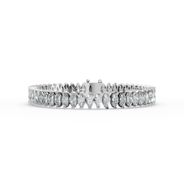 Marquise Shape Diamond Bracelets in Gold