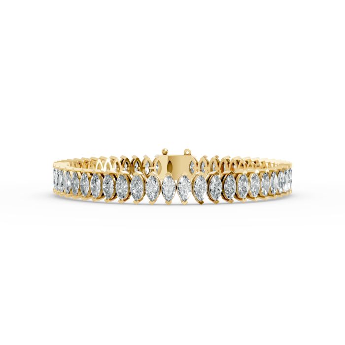 Marquise Shape Diamond Bracelets in Gold