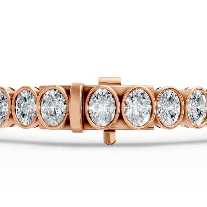 Oval Shape Diamond Bracelets in Gold