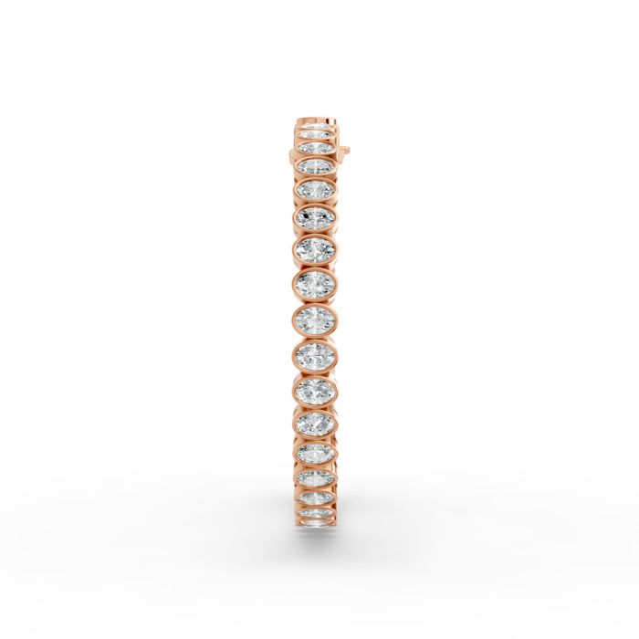 Oval Shape Diamond Bracelets in Gold