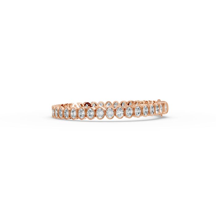 Oval Shape Diamond Bracelets in Gold