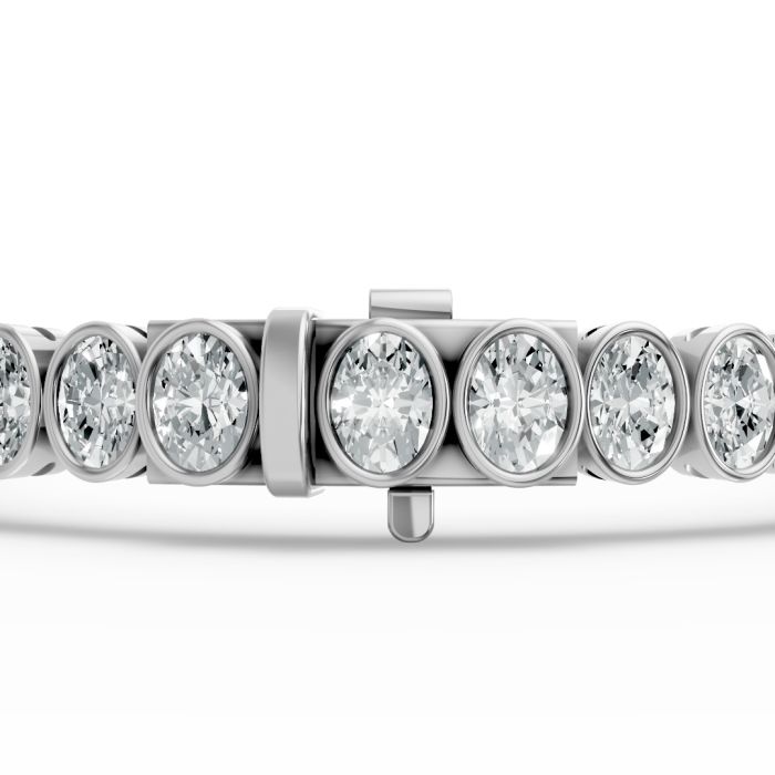 Oval Shape Diamond Bracelets in Gold