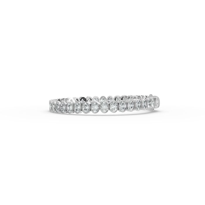 Oval Shape Diamond Bracelets in Gold