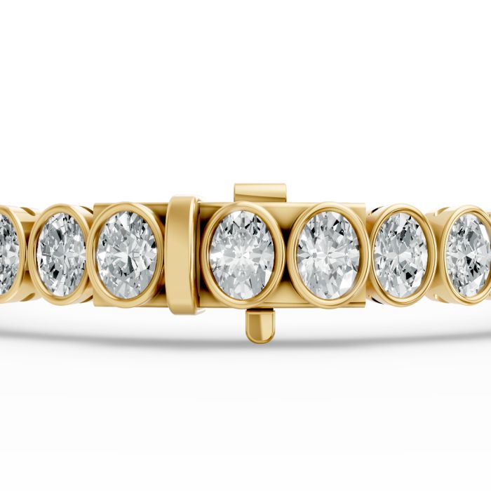 Oval Shape Diamond Bracelets in Gold