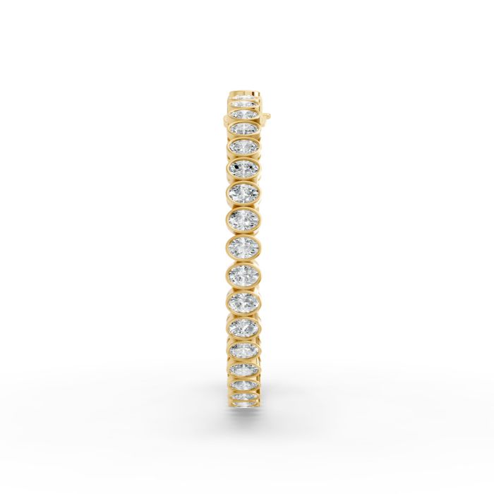 Oval Shape Diamond Bracelets in Gold