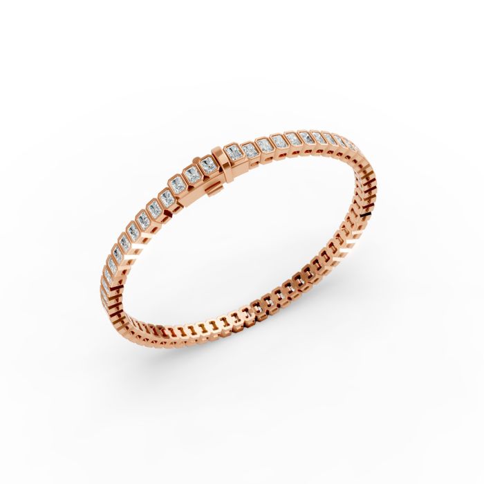 Radiant Shape Diamond Bracelets in Gold