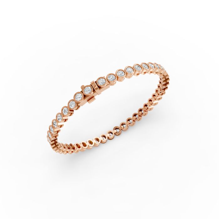 Round Shape Diamond Bracelets in Gold