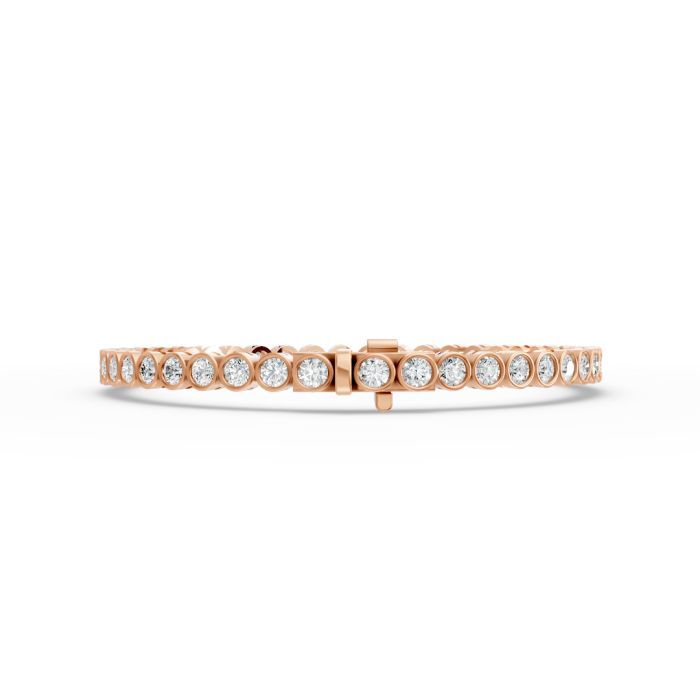Round Shape Diamond Bracelets in Gold