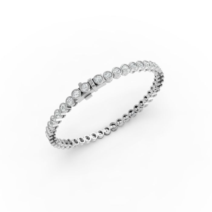 Round Shape Diamond Bracelets in Gold
