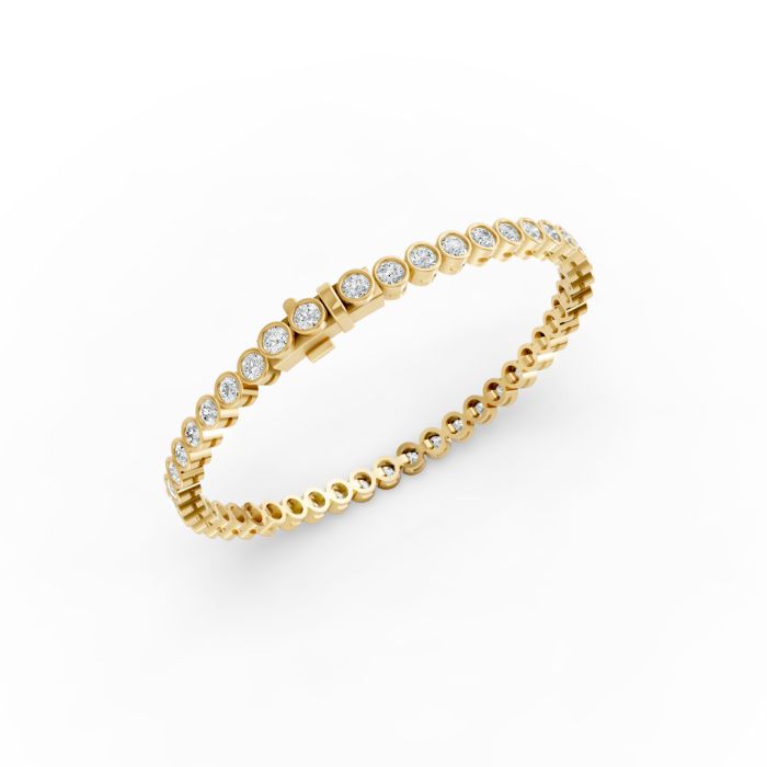 Round Shape Diamond Bracelets in Gold