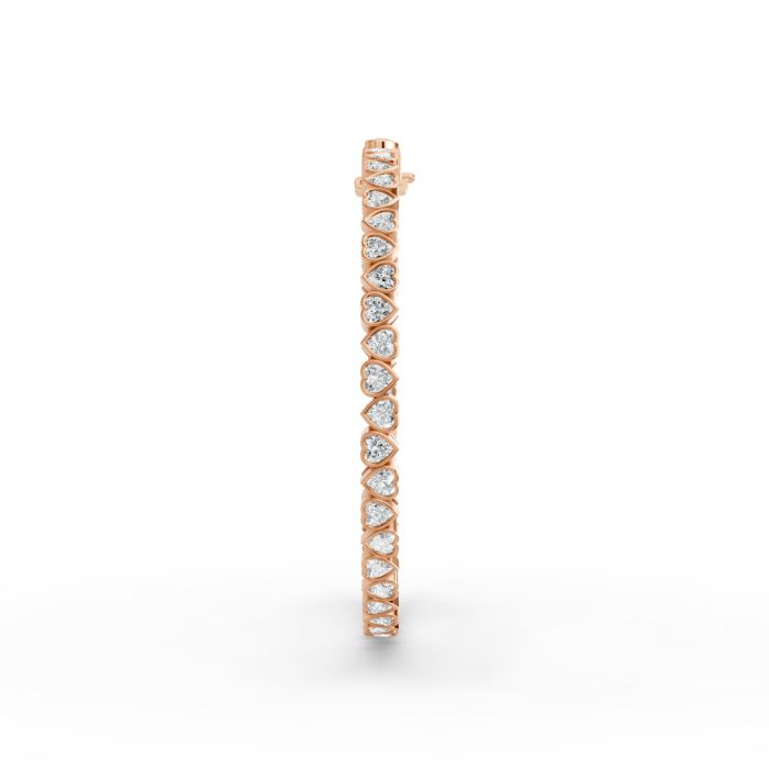 Heart Shape Diamond Bracelets in Gold