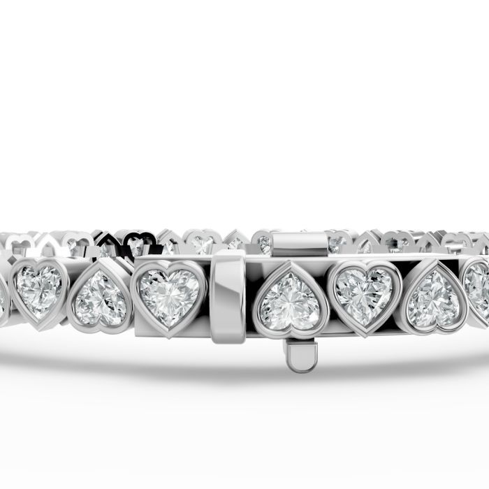 Heart Shape Diamond Bracelets in Gold