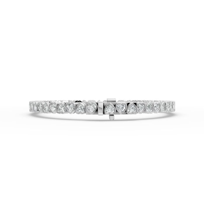 Heart Shape Diamond Bracelets in Gold